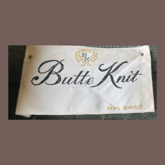 Butte Knit Trench Coat | Green Notch Collar | Size L | Vintage - Picture 3 of 3